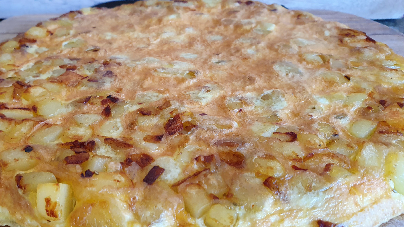 Frittata met aardappel en ui