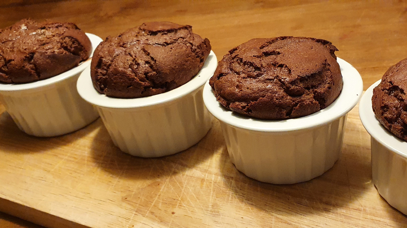 Chocolade lavacakejes