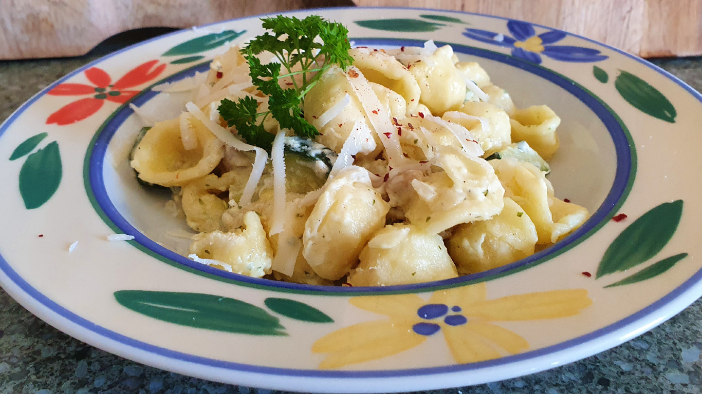 Pasta met champignonroomsaus