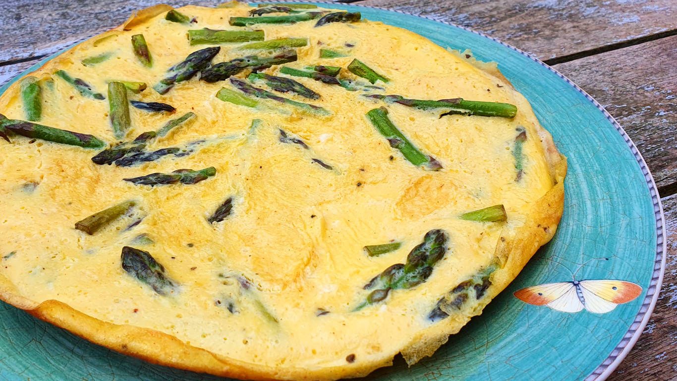 Frittata met groene asperges